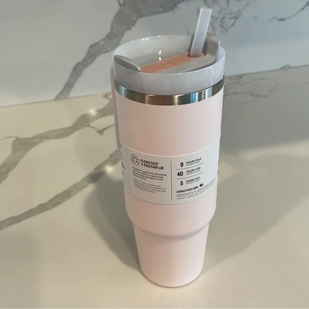 🎉LAST PIECE🎉Stanley 30oz H2.0 Flowstate Tumbler Rose Quartz - Picture 5 of 8